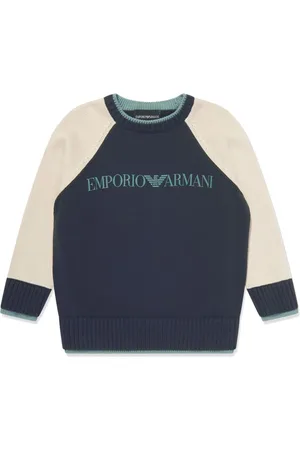 Emporio Armani Logo-print panelled jumper
