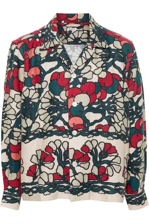 BODE Abstract-pattern linen shirt