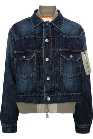 SACAI Layered denim jacket