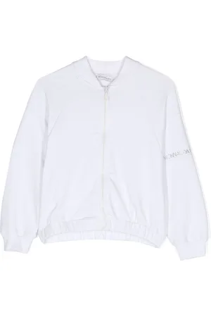 MONNALISA Logo-embellished zip-up sweatshirt
