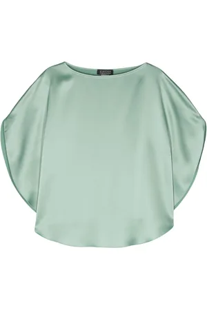 GIANLUCA CAPANNOLO Tonal stitching satin-finish blouse