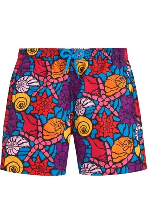 Vilebrequin Graphic-print logo-appliqué swim shorts