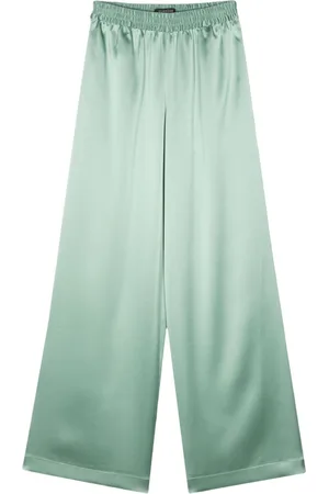 GIANLUCA CAPANNOLO Antonella satin finish palazzo pants