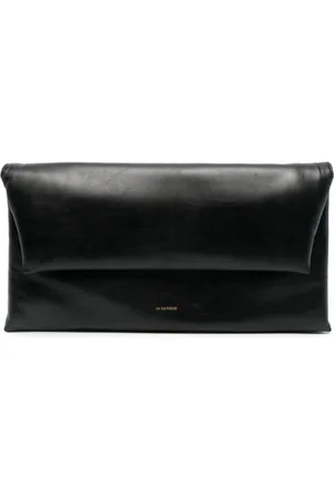 Jil Sander Logo-print leather clutch bag