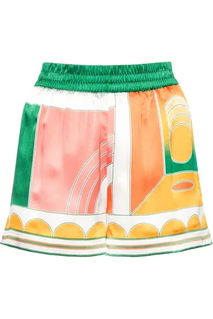 Casablanca Summer Court silk shorts