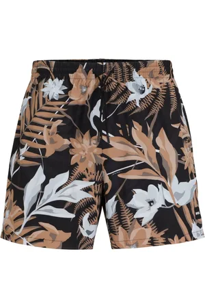 HUGO BOSS Tropical-print swim shorts