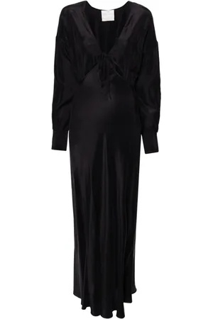 FORTE FORTE V-neck silk maxi dress