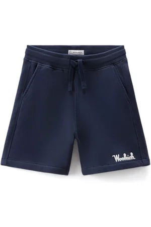 Woolrich Logo-embroidered cotton shorts