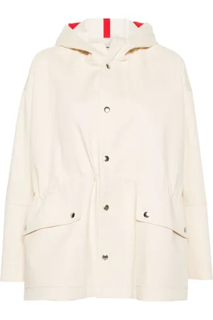 Plan C Hooded twill parka jacket