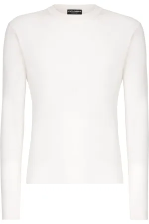 Dolce & Gabbana Ribbed silk crew neck jumper