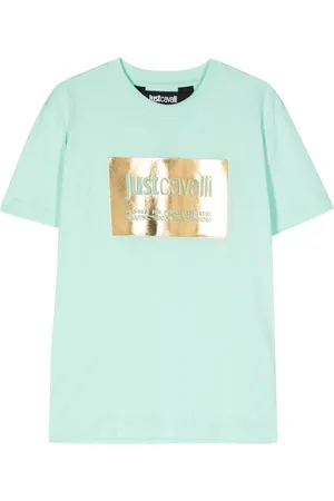 Roberto Cavalli Embossed-logo cotton T-shirt