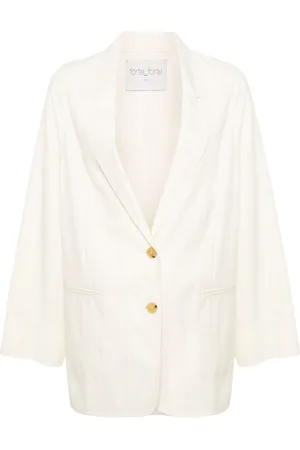 FORTE FORTE Single-breasted twill blazer