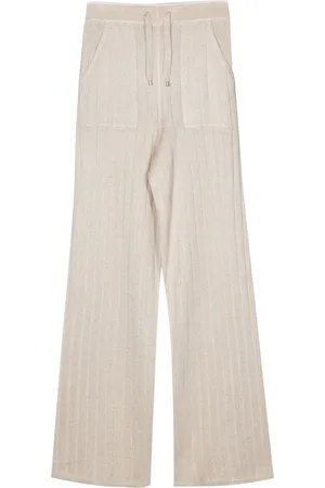 LORENA ANTONIAZZI Wide-ribbed knitted trousers
