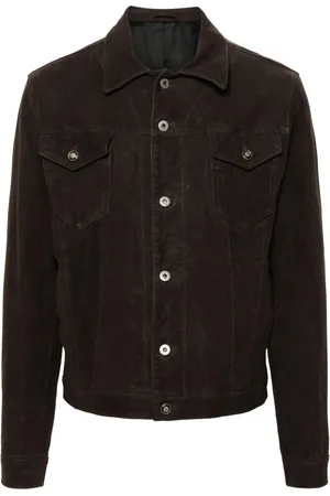 ERALDO Sculpted-buttons leather jacket