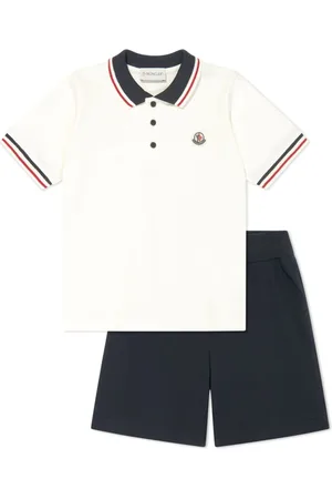 Moncler Logo-appliqué cotton shorts set