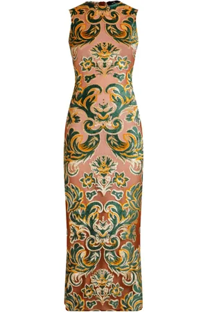 Etro Patterned-jacquard midi dress