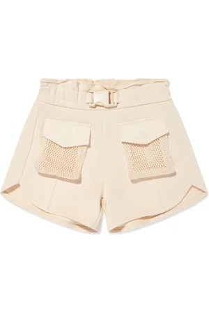 Emporio Armani Mesh-panel buckled track shorts