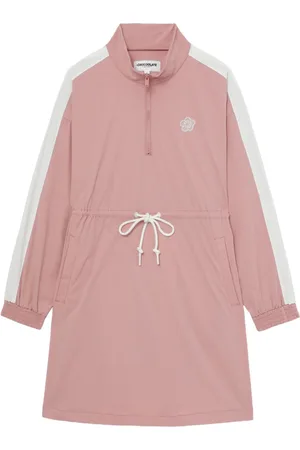 Chocoolate Logo-appliqué drawstring dress
