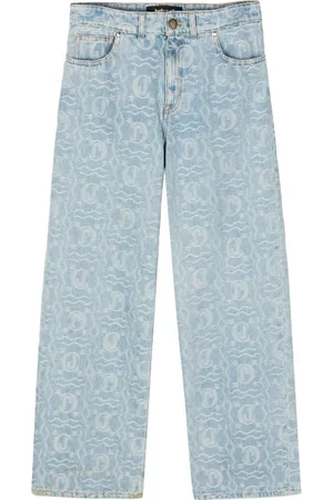 Roberto Cavalli Jacquard-pattern straight-leg jeans