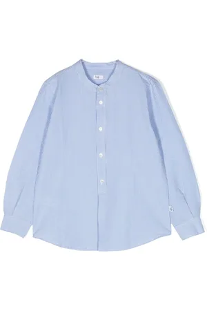 Il gufo Seersucker striped shirt
