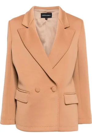 Cynthia Rowley Wide-lapel double-breasted cady blazer