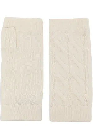 N.PEAL Cable-knit fingerless gloves