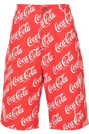 ERL Coca-Cola print cotton shorts