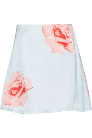 Kenzo " Rose" satin mini skirt