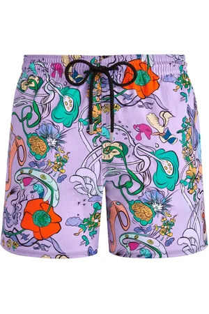 Vilebrequin Floral-print drawstring swim shorts