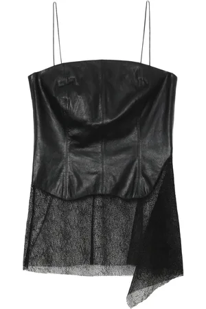 Helmut Lang Sheer leather top