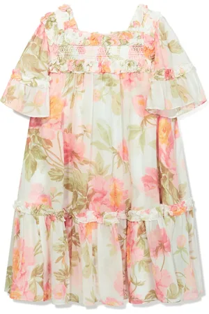 Needle & Thread Primrose-print chiffon flared dress