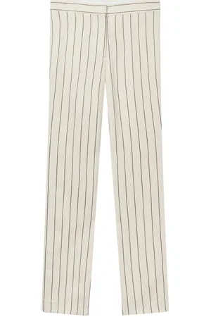 Stella McCartney Pinstriped mid-rise straight-leg trousers