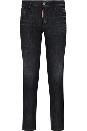 Dsquared2 Logo-patch cotton-blend tapered jeans