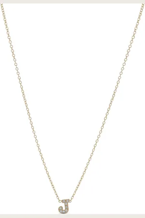 Zoe Chicco 14kt yellow Initial Letter diamond necklace
