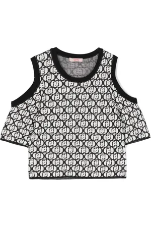 Liu Jo Logo-jacquard cut-out jumper