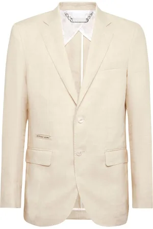 Philipp Plein Single-breasted linen blazer