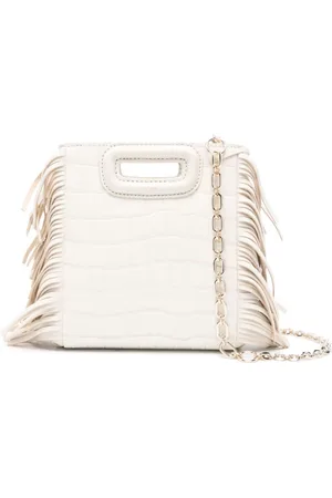 Maje Mini M crocodile-embossed tote bag