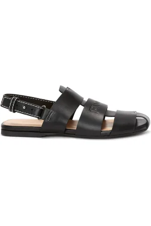 J.W.Anderson Logo-debossed leather fisherman sandals