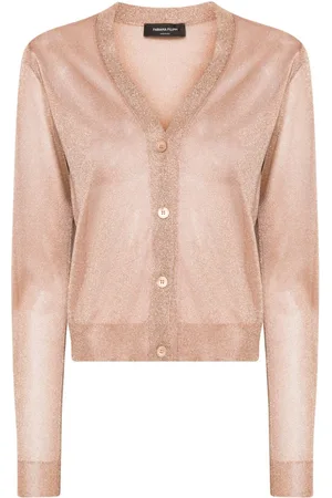 Fabiana Filippi Metallic-threading semi-sheer cardigan