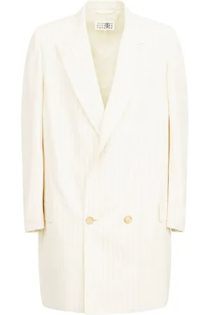 Maison Margiela Oversized pinstripe double-breasted blazer