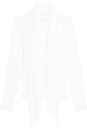 Helmut Lang Scarf-detail silk blouse