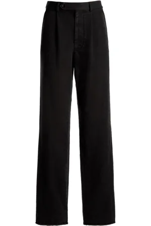 Bally High-waist belted cotton trousers