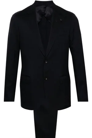 LARDINI Brooch-detail single-breasted suit