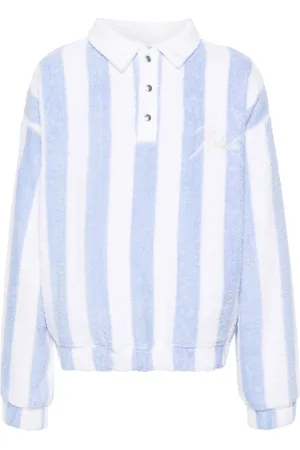 Rhude Striped Loop Terry polo shirt