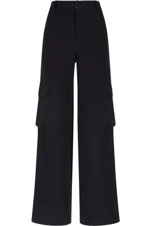 GCDS High-waisted gabardine cargo trousers