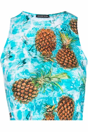 Philipp Plein Pineapple Skies crop top