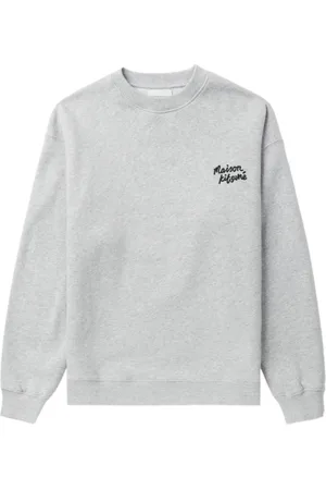 Maison Kitsuné Logo-embroidered cotton sweatshirt