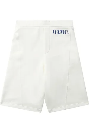 OAMC Logo-print cotton track shorts