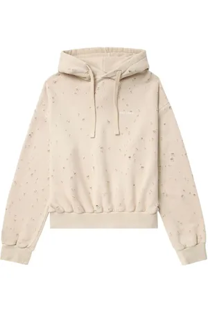 Halfboy Distressed cotton hoodie
