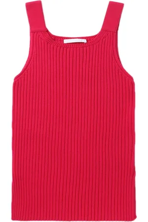 Helmut Lang Side-slit ribbed-knit tank top